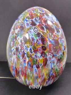 Vintage 1960's Huge Murano Glass Egg Shaped Table Lamp