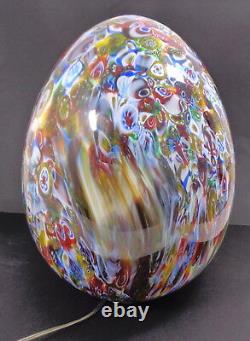 Vintage 1960's Huge Murano Glass Egg Shaped Table Lamp