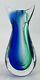 Vintage 1960's Murano 8 Art Glass Vase By Flavio Poli For Seguso