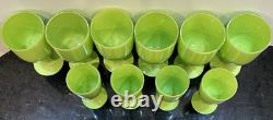 Vintage 1960s Murano Empoli Carlo Moretti Cased Green Glassware