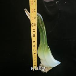 Vintage 1960s Murano Glass 14.5 DUCK Gold Flake Beak/ Feet Glass