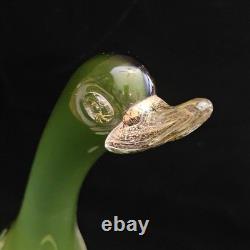 Vintage 1960s Murano Glass 14.5 DUCK Gold Flake Beak/ Feet Glass