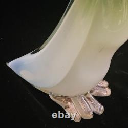 Vintage 1960s Murano Glass 14.5 DUCK Gold Flake Beak/ Feet Glass