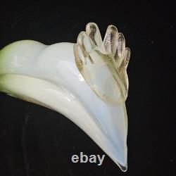 Vintage 1960s Murano Glass 14.5 DUCK Gold Flake Beak/ Feet Glass