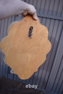 Vintage 1970 Murano glass flower wall mirror
