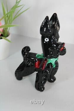 Vintage 1970 murano glass terrier dog figurine