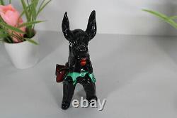 Vintage 1970 murano glass terrier dog figurine