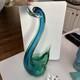 Vintage 1970's Murano Glass Swan Figurine Hand Blown Standing Over 16! No Chips