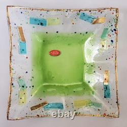 Vintage 1970's stylized era Murano Hand Made Glass Dish Albatros Venezia