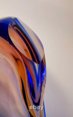 Vintage 1970s Murano Centrepiece Bowl Multicolour Sommerso Home Decor Art Glass