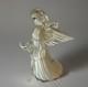 Vintage 1990's Murano Glass Praying Angel With 24k Gold Fleck Long Hair RARE