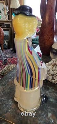 Vintage 1994 Authentic Murano Glass Venice Italy Hand Blown Filled WithGold Flecks