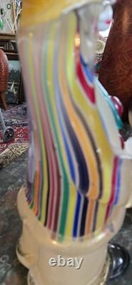 Vintage 1994 Authentic Murano Glass Venice Italy Hand Blown Filled WithGold Flecks