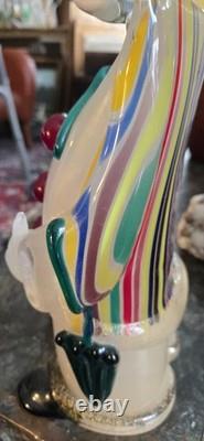 Vintage 1994 Authentic Murano Glass Venice Italy Hand Blown Filled WithGold Flecks