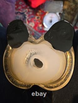 Vintage 1994 Authentic Murano Glass Venice Italy Hand Blown Filled WithGold Flecks