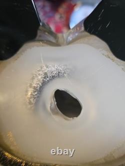 Vintage 1994 Authentic Murano Glass Venice Italy Hand Blown Filled WithGold Flecks