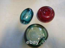 Vintage 3x Retro Italian Murano Art Glass Bowls -ashtray Sommerso 1950's