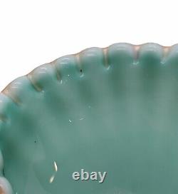 Vintage 50s Aqua Murano SEGUSO Art Glass Shell Scallop Caviar Dish Bowl MCM