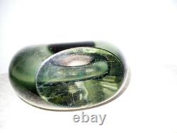 Vintage 50s Flavio Poli Sommerso Murano Glass Italy Vase Hole Inside Mid Century