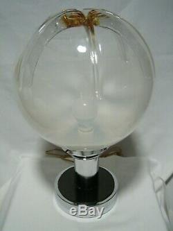 Vintage 60s MCM Mazzega Murano Italian Art Glass Space Age Table Lamp Retro
