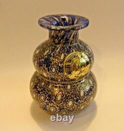 Vintage 70s Bucella Crystalli Murano Italian Millefiori Art Glass Miniature Vase