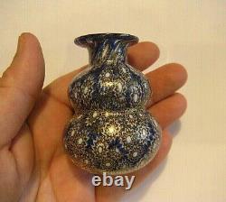 Vintage 70s Bucella Crystalli Murano Italian Millefiori Art Glass Miniature Vase