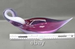 Vintage 70s Renato Anatra Murano Italy Alexandrite Glass Swan Figurine Sculpture Vintage 70s Renato Anatra Murano Italy Alexandrite Glass Swan Figurine Sculpture