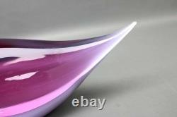 Vintage 70s Renato Anatra Murano Italy Alexandrite Glass Swan Figurine Sculpture
