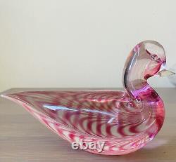 Vintage ARS Cenedese Murano Art Glass Duck Bird Hand Blown Signed 7.5L