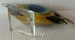 Vintage Abstract Centerpiece Murano Style Glass Eye Art Visionary Good Luck