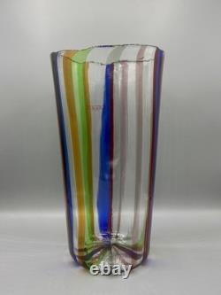 Vintage Adriano Dalla Valentina for Oggetti Signed Murano Glass Vase c. 1999