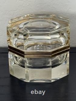 Vintage Alessandro Mandruzzato Clear Sommerso Glass Box