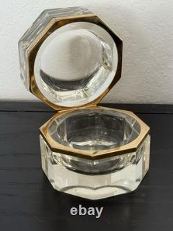 Vintage Alessandro Mandruzzato Clear Sommerso Glass Box