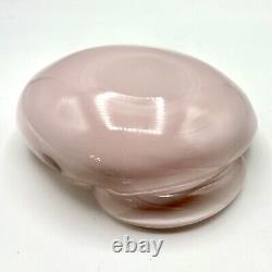 Vintage Alfredo Barbini 1950's Pink Murano Glass Bowl Shell Shape Italy