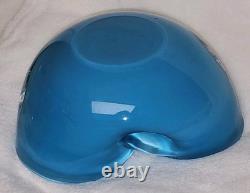 Vintage Alfredo Barbini Murano Blue, Gold Adventurine Glass Bowl, or Ashtray MCM