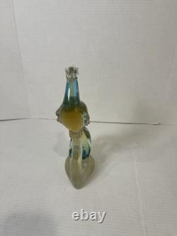 Vintage Alfredo Barbini Murano Glass Peacock Venetian Art Glass Decor 12