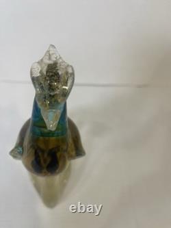 Vintage Alfredo Barbini Murano Glass Peacock Venetian Art Glass Decor 12