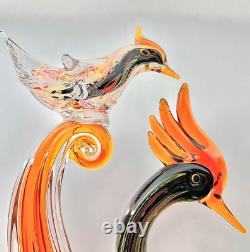 Vintage Alfredo Barbini Murano Italian Art Glass Bird Of Paradise Rare