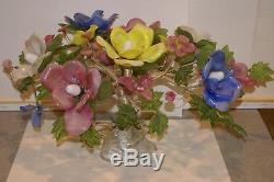 Vintage All Glass Flower Lamp Czech / Murano Extremely Rare