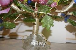 Vintage All Glass Flower Lamp Czech / Murano Extremely Rare