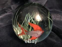 Vintage Alluring Murano Art Glass Fish Aquarium Paperweight by Fratelli Toso