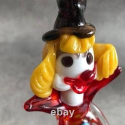 Vintage Antique Venetian Murano Glass Clown Figurine Height 24cm From Japan
