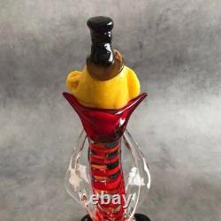 Vintage Antique Venetian Murano Glass Clown Figurine Height 24cm From Japan