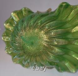 Vintage Archimede Seguso Murano Art Glass Basket 1487