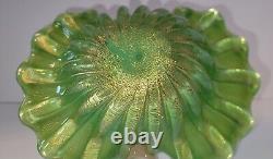 Vintage Archimede Seguso Murano Art Glass Basket 1487
