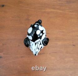 Vintage Archimede Seguso Murano Black & White Bird/Duck Art Glass