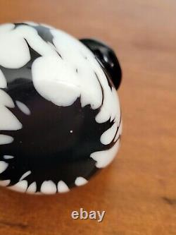 Vintage Archimede Seguso Murano Black & White Bird/Duck Art Glass