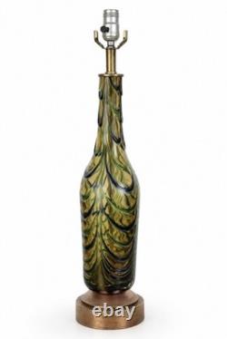 Vintage Archimede Seguso Murano Glass Lamp Italian Venetian Art Glass Swirl 28