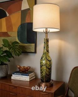Vintage Archimede Seguso Murano Glass Lamp Italian Venetian Art Glass Swirl 28