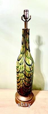 Vintage Archimede Seguso Murano Glass Lamp Italian Venetian Art Glass Swirl 28